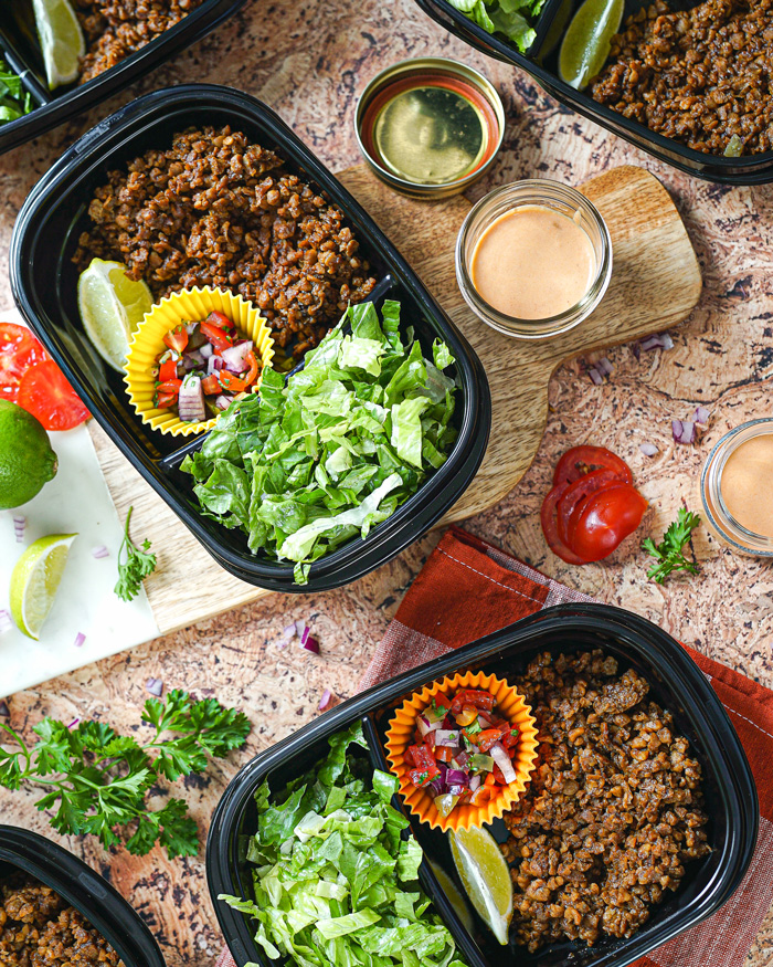 Easy Vegan Meal Prep: High Protein Taco Salad