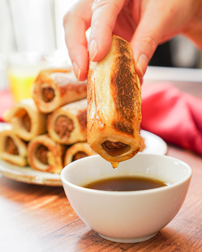 Vegan French Toast Sausage Roll-Ups