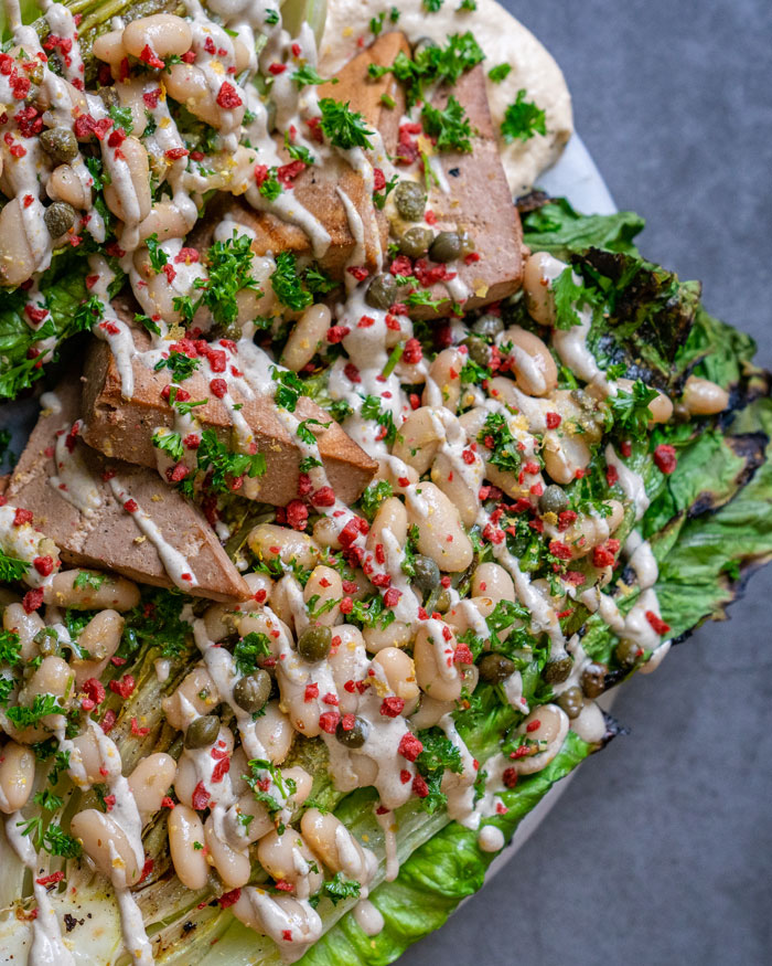 Vegan Grilled Caesar Salad