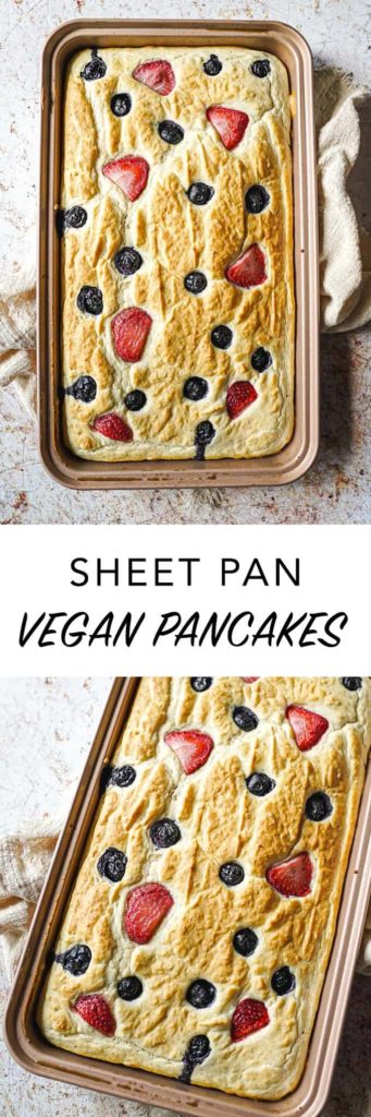 Sheet Pan Pancakes (Vegan Recipe)